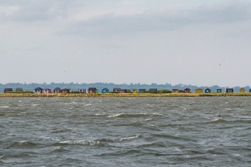 Überfahrt nach Kiel - Strandhäuser von Aeroskobing